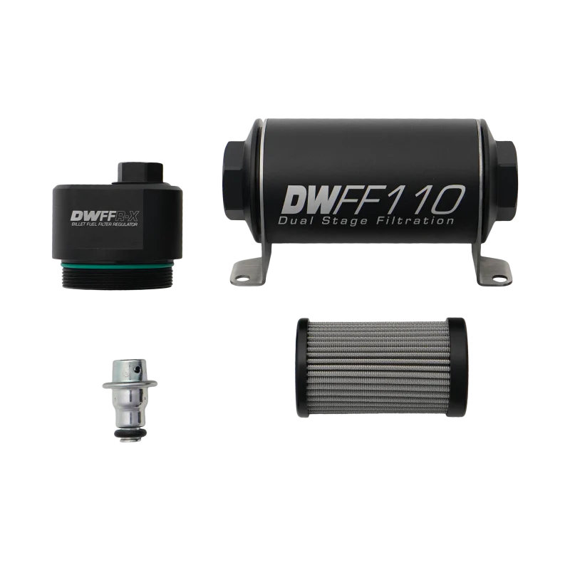 DeatschWerks DWFFR-X 110mm Billet Fuel Filter Regulator - 10 Micron