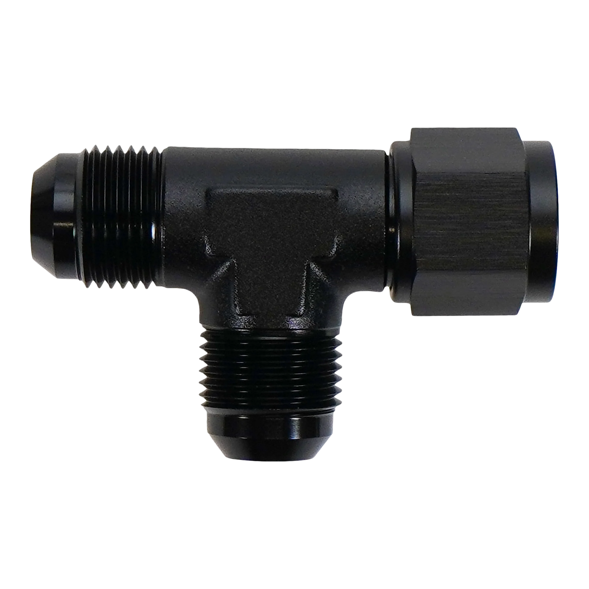 DeatschWerks10AN Male Flare to Female Flare Swivel Tee on Straight