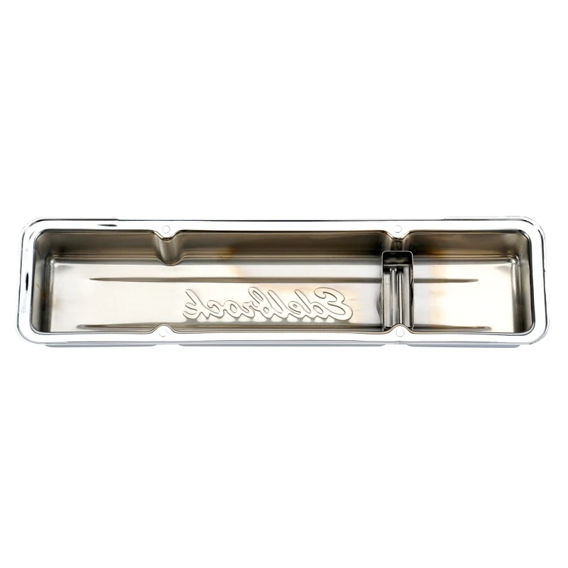 Edelbrock Valve Cover Signature Series Chevrolet 1959-1986 262-400 CI V8 Low Chrome - Image 5