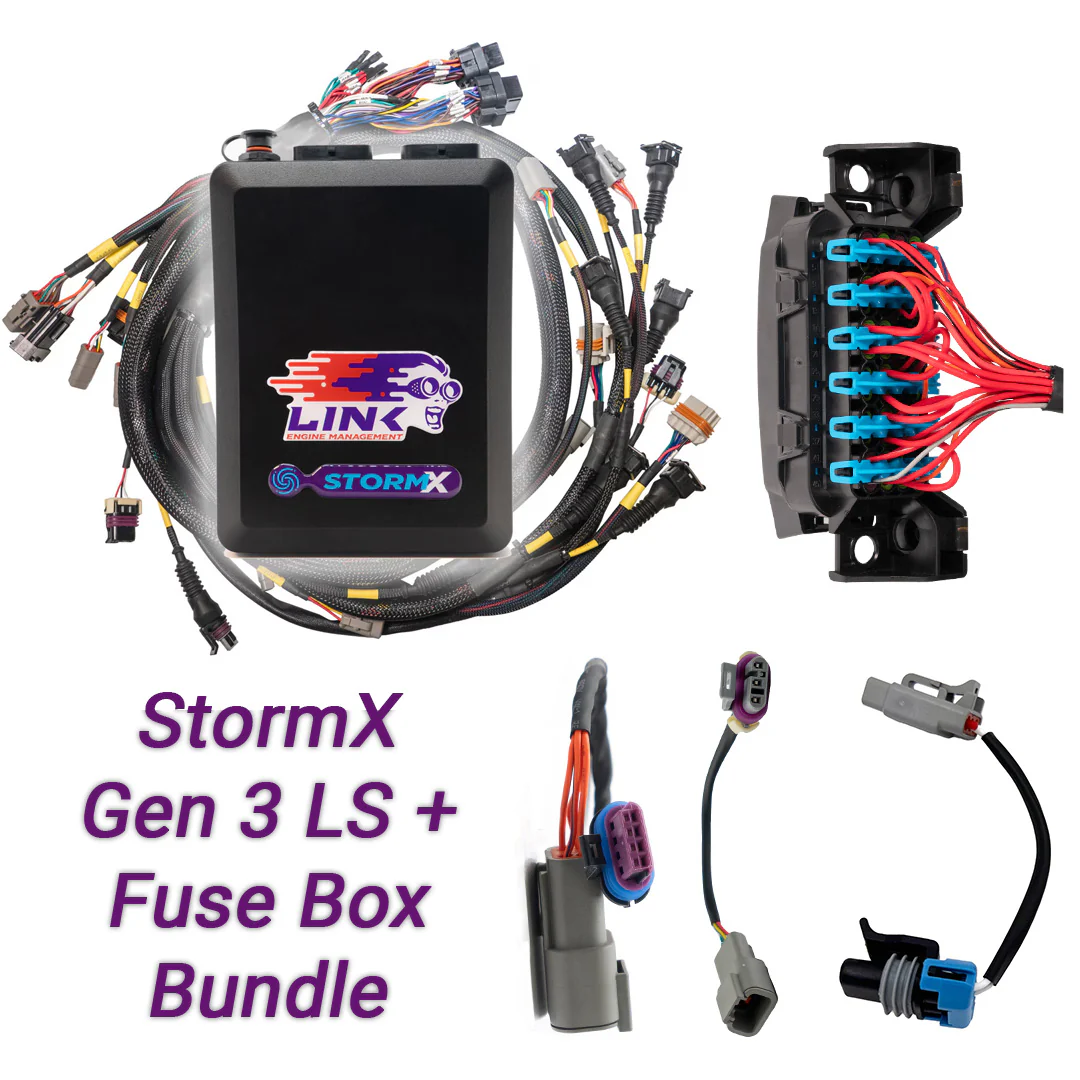 Link Engine Management Gen3 LS Bundle - G4X StormX ECU + LS Engine Harness + Fuse Box bundle