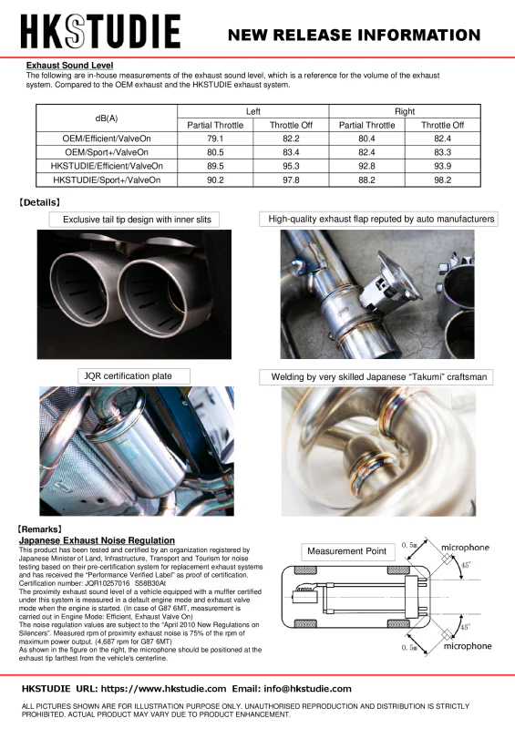 HKS HKSTUDIE EXHAUST for BMW G87 6MT - Image 8