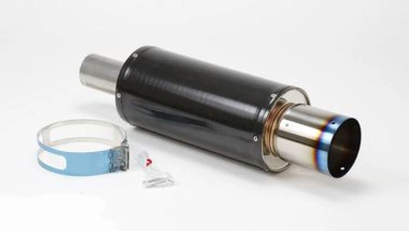HKS Universal Carbon-Ti Cat-back Exhaust - 170mm Shell/75mm Diameter - Image 2