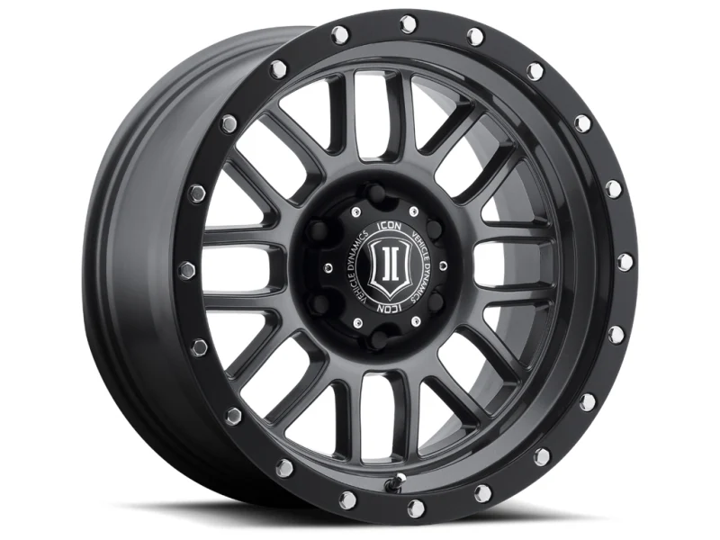 ICON Alpha 20x9 8x170 0mm Offset 5in BS 125.2mm Bore Gun Metal Wheel - Image 2