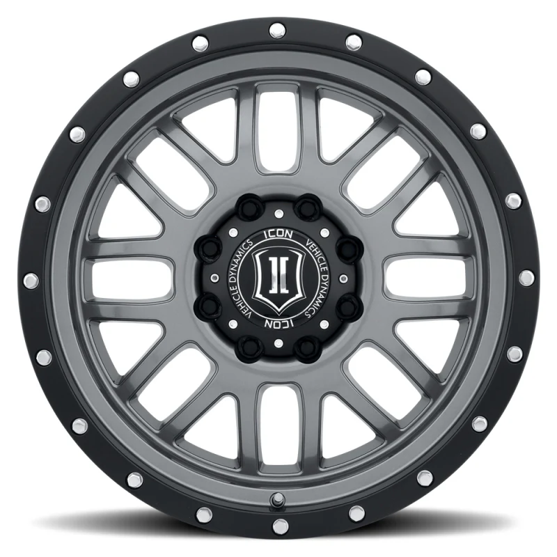ICON Alpha 20x9 8x180 12mm Offset 5.5in BS Gunmetal Wheel - Image 2