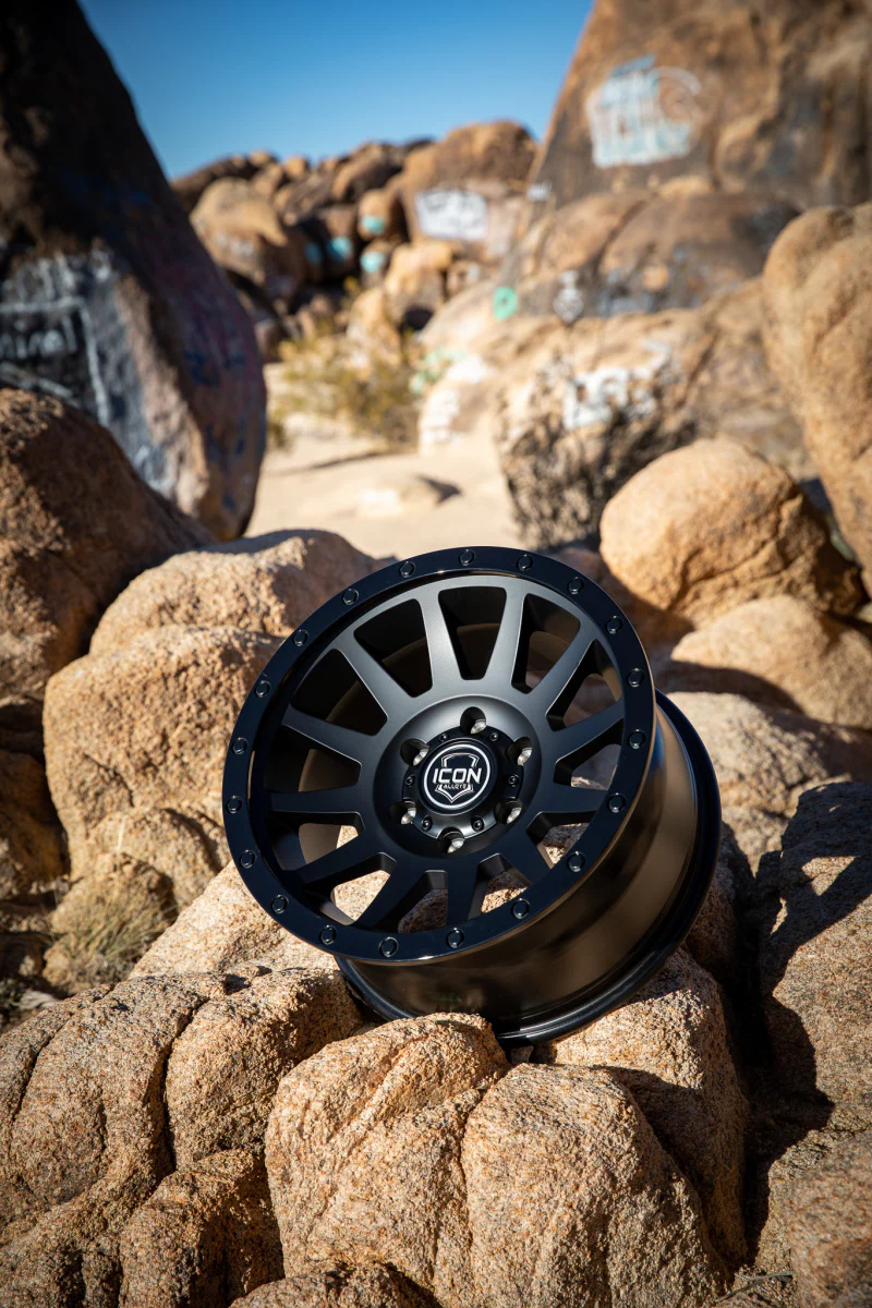 ICON Compression 17x8.5 6x5.5 25mm Offset 5.75in BS 95.1mm Bore Double Black Wheel - Image 5