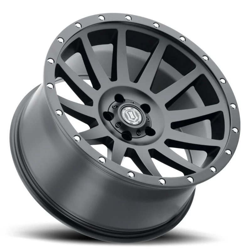 ICON Compression 20x10 6x5.5 -19mm Offset 4.75inBS Satin Black Wheel - Image 3