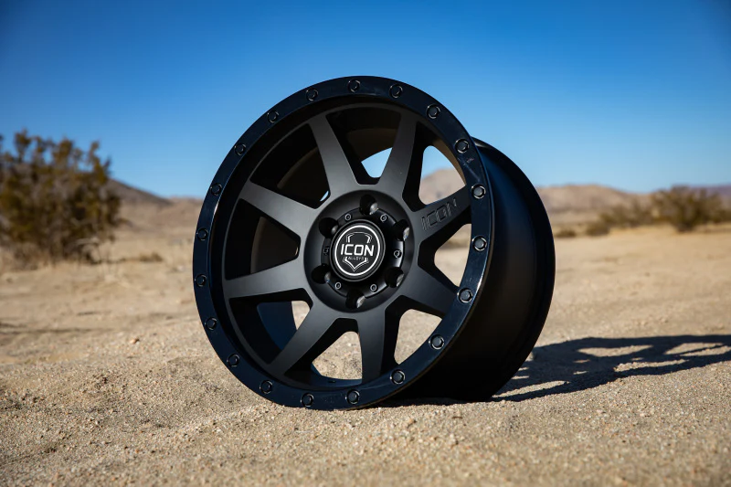 ICON Rebound 17x8.5 5x150 25mm Offset 5.75in BS 110.1mm Bore Double Black Wheel - Image 3