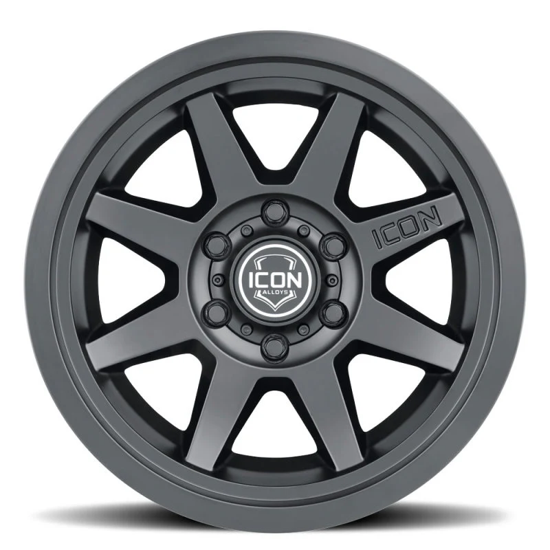 ICON Rebound 17x8.5 6x5.5 25mm Offset 5.75in BS 95.1mm Bore Satin Black Wheel - Image 2