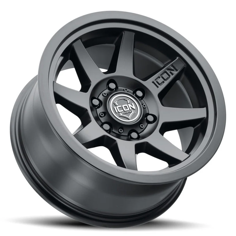 ICON Rebound 17x8.5 6x5.5 25mm Offset 5.75in BS 95.1mm Bore Satin Black Wheel - Image 3