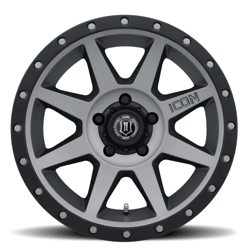 ICON Rebound Pro 17x8.5 5x4.5 0mm Offset 4.75in BS 71.5mm Bore Titanium Wheel - Image 4