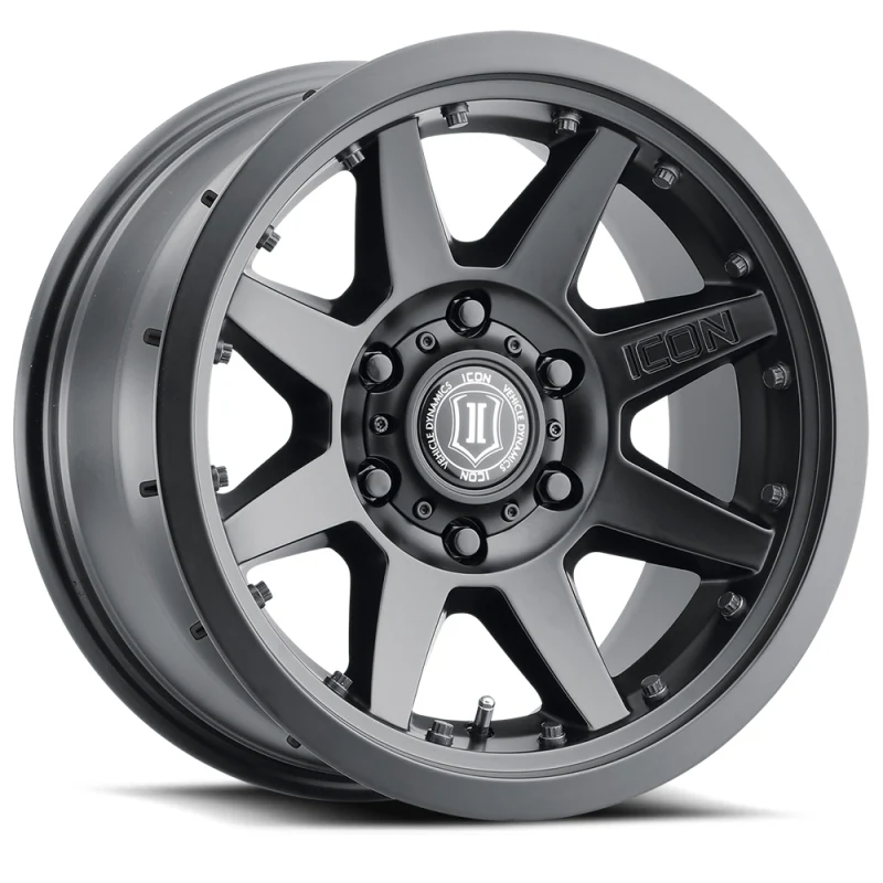 ICON Rebound Pro 17x8.5 6x135 6mm Offset 5in BS 87.1mm Bore Satin Black Wheel - Image 2