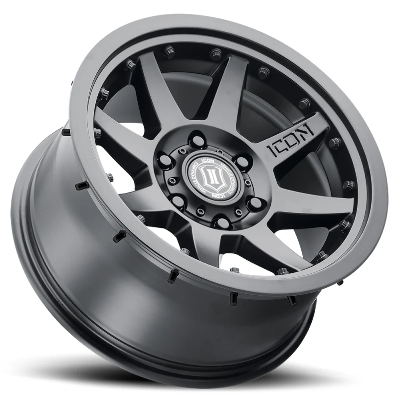 ICON Rebound Pro 17x8.5 6x135 6mm Offset 5in BS 87.1mm Bore Satin Black Wheel - Image 6
