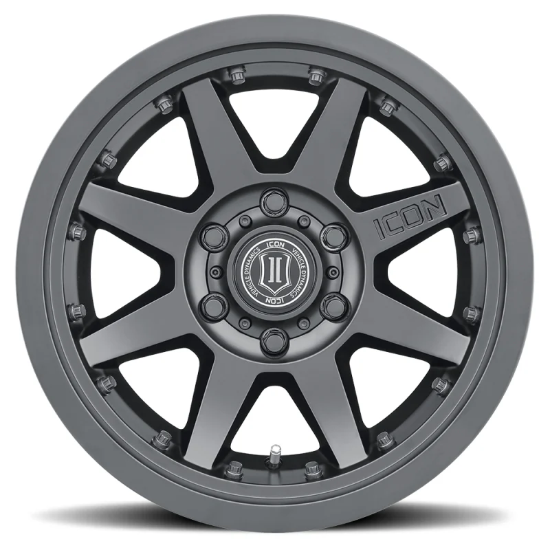 ICON Rebound Pro 17x8.5 6x135 6mm Offset 5in BS 87.1mm Bore Satin Black Wheel - Image 9