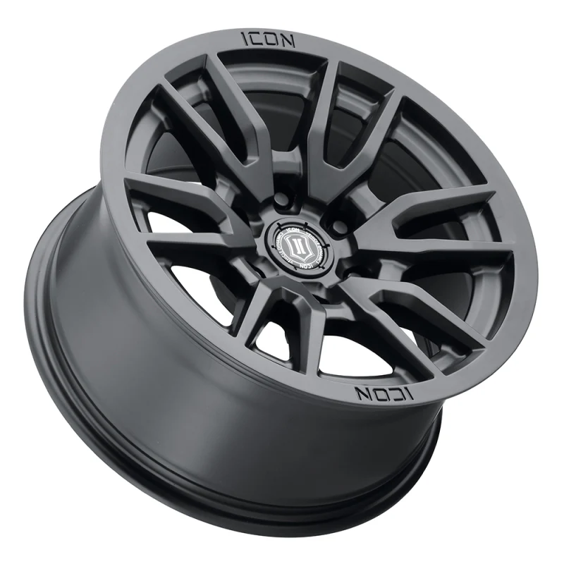 ICON Vector 6 17x8.5 6x5.5 25mm Offset 5.75in BS 95.1mm Bore Satin Black Wheel - Image 3