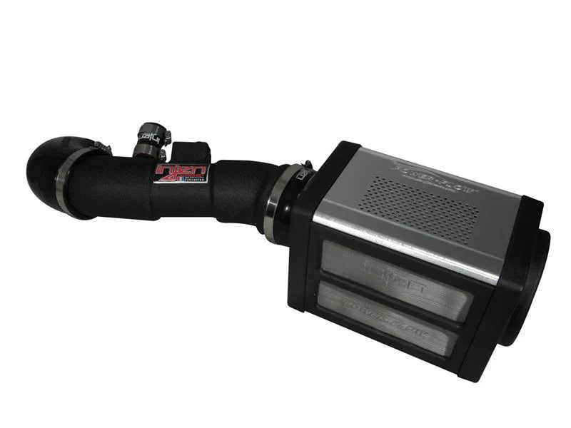 Injen 04-10 QX56 / 04-12 Amada/Titan V8 5.6L w/Power Box Wrinkle Black Power-Flow Air Intake System - Image 3