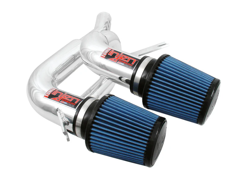 Injen 08-09 535i E60 3.0L L6 Twin intake & AMSOIL Filters Polished Short Ram Intake - Image 2