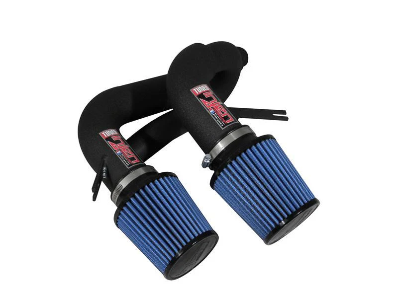 Injen 08-09 535i E60 3.0L L6 Twin intake & AMSOIL Filters Wrinkle Black Short Ram Intake - Image 3