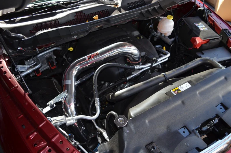Injen 09-12 Dodge Ram 1500 5.7L V8 Hemi Wrinkle Black Power-Flow Air Intake System w/ MR Tech - Image 4