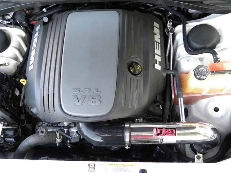 Injen 09-14 Dodge Challenger Hemi 5.7L V8 SRT-8 6.1L 5.7L V8 Polished Power-Flow Air - Image 5