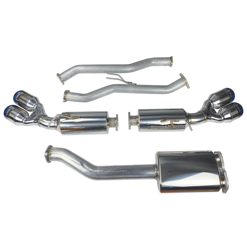 Injen 10-13 Hyundai Genesis Coupe 2.0L(t) 4cyl SS Exhaust w/ 76mm Y-Pipe Resonator/Molded SS Flanges - Image 2