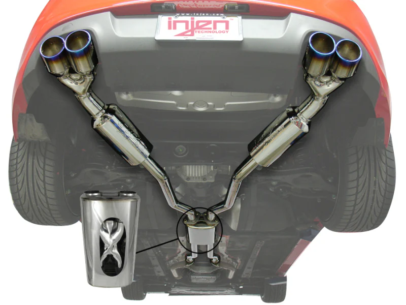 Injen 10-15 Hyundai Genesis Coupe 3.8L V6 SS CB Exhaust w/ Quad Titanium Tips - Image 4