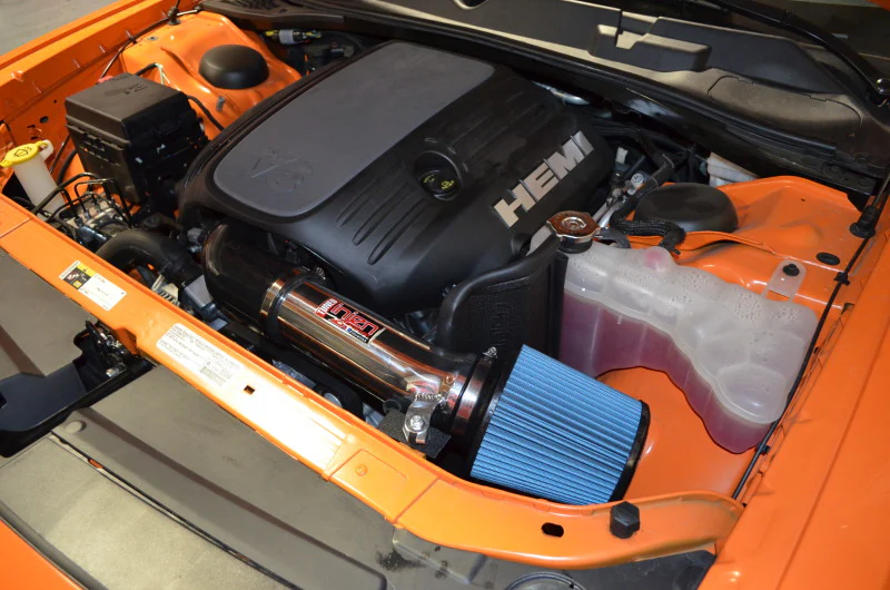 Injen 11-19 Dodge Challenger Hemi 5.7L V8 Polished Power-Flow Air Intake System with Heat Shield - Image 3