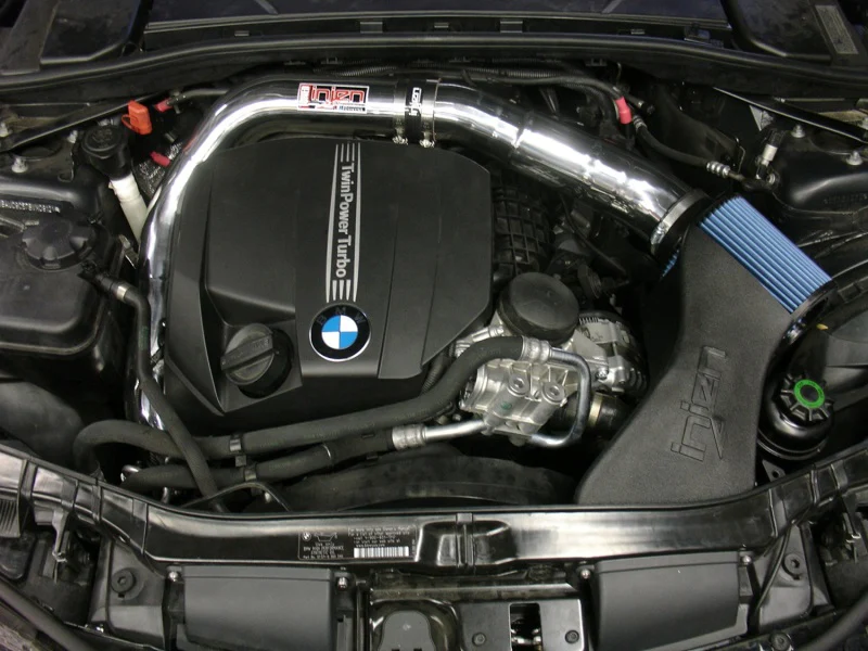 Injen 11 BMW E82 135i (N55) Turbo/E90 335i Wrinkle Black Tuned Air Intake w/ MR Tech, Air Fusion - Image 4