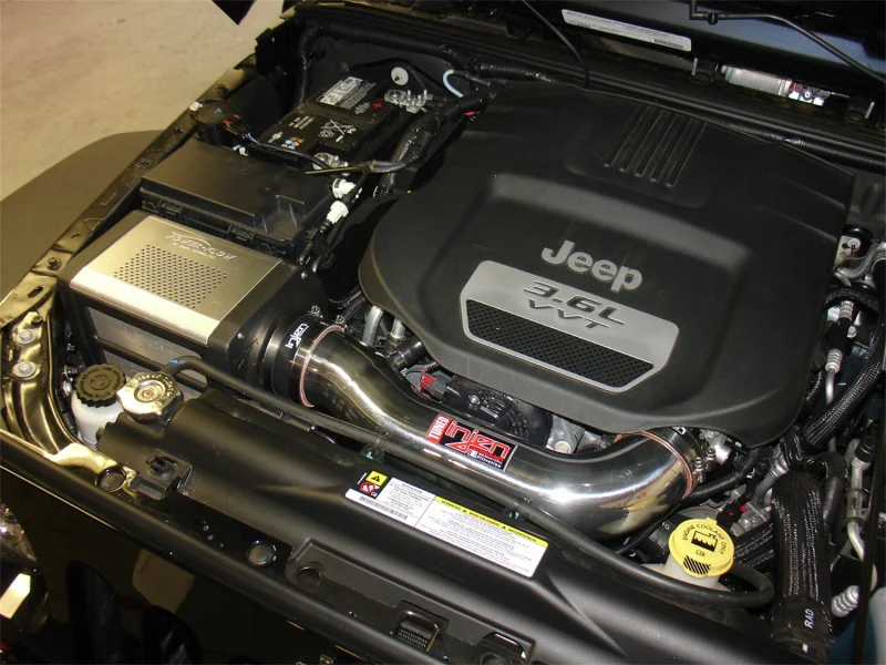 Injen 12-13 Jeep Wrangler JK 3.6L V6 Polished Short Ram Intake w/ Power Flow Box - Image 6