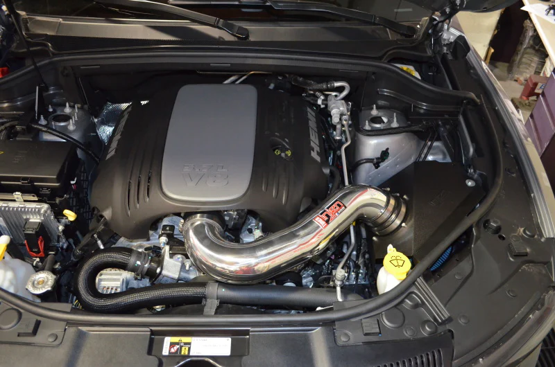 Injen 14-20 Dodge Durango R/T 5.7L V8 Wrinkle Black Power-Flow Air Intake System - Image 3