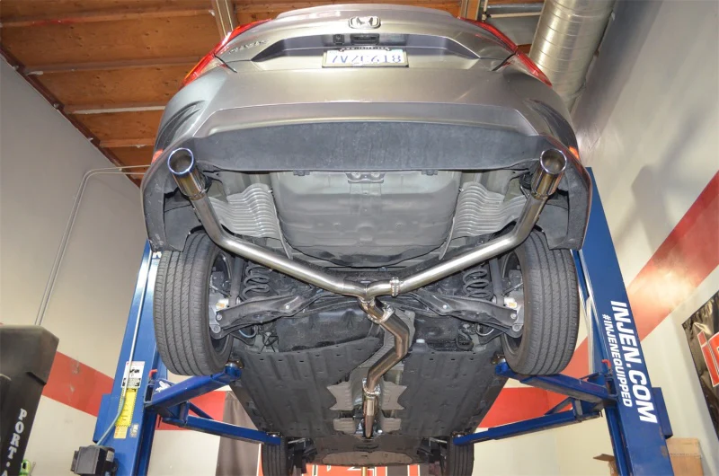 Injen 16-20 Honda Civic 1.5L Turbo 4Cyl (Sedan) 63mm SS Cat-Back Exhaust w/ Dual Burnt Titanium Tips - Image 3