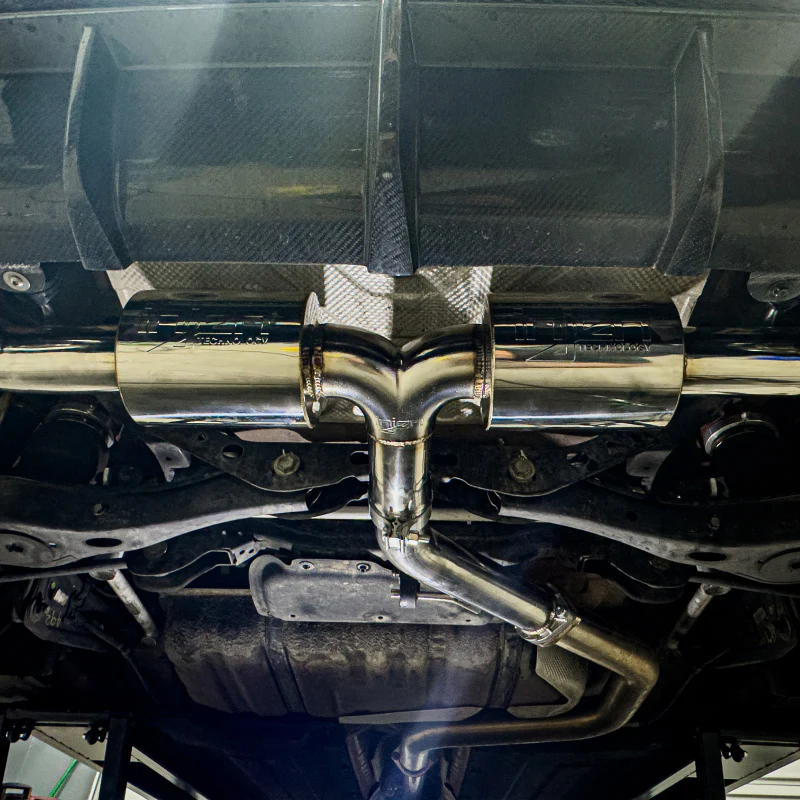 Injen 19-22 Hyundai Veloster N L4 2.0L Turbo Performance SS Axle Back Exhaust System - Burnt Ti Tips - Image 2