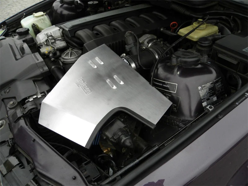 Injen 92-99 BMW E36 323i/325i/328i/M3 3.0L Polished Air Intake w/ Heat-Shield and Louvered Top Cover - Image 6