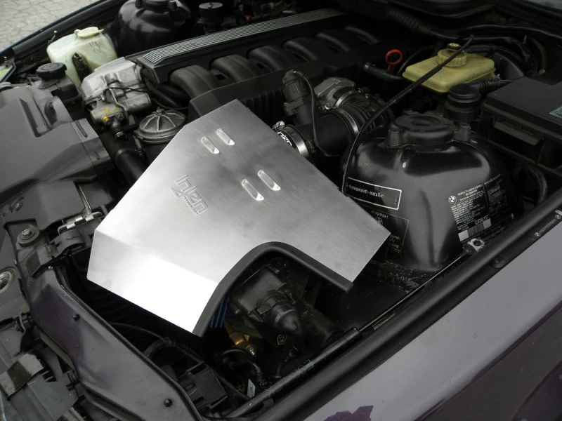 Injen 92-99 BMW E36 323i/325i/328i/M3 3.0L Polished Air Intake w/ Heat-Shield and Louvered Top Cover - Image 7
