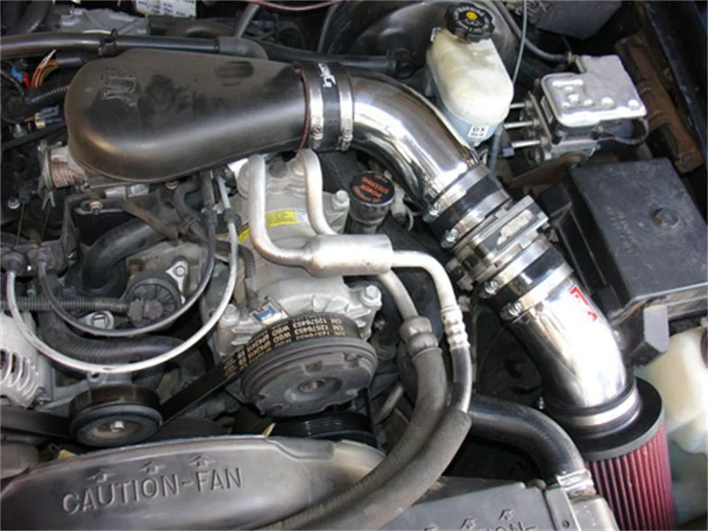 Injen 94-04 S10 Sonoma Jimmy Blazer 4.3L V6 Wrinkle Black Power-Flow Air Intake System - Image 4