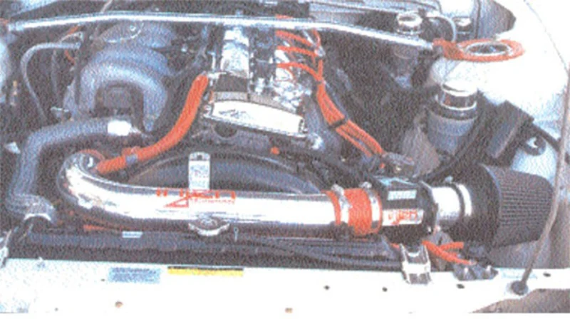 Injen 95-96 Nissan 240SX L4 2.4L Black IS Short Ram Cold Air Intake - Image 4