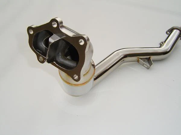 Invidia 02-07 WRX/STi Polished Divorced Waste Gate Downpipe with High Flow Cat - Image 5