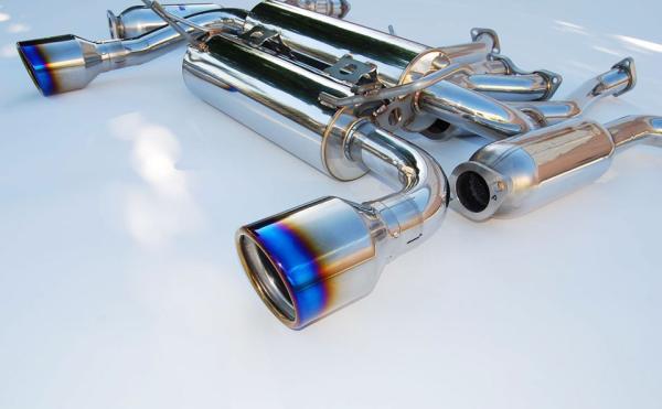 Invidia 02-08 Nissan 350z Gemini Rolled Titanium Tip Cat-back Exhaust - Image 4