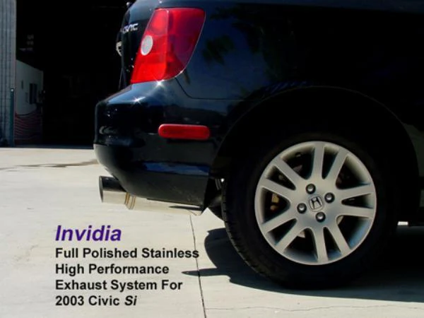 Invidia 02+ Honda Civic Si 3 Door (101mm tip) Cat- Back Exhaust - Image 4