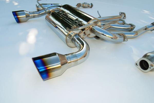 Invidia 03-05 Infiniti FX35/45 Gemini Rolled Titanium Tip Cat-back Exhaust - Image 4