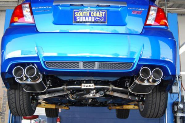 Invidia 11+ STI/WRX Sedan Only 76mm Q300 Stainless Steel Tip Cat-back Exhaust - Image 4