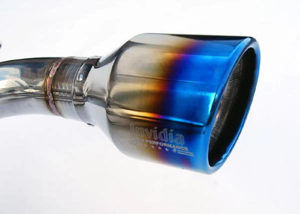 Invidia Subaru BRZ / Scion FRS Q300 w/ Rolled Titanium Tips Cat- Back Exhaust (Blue Edge) - Image 2