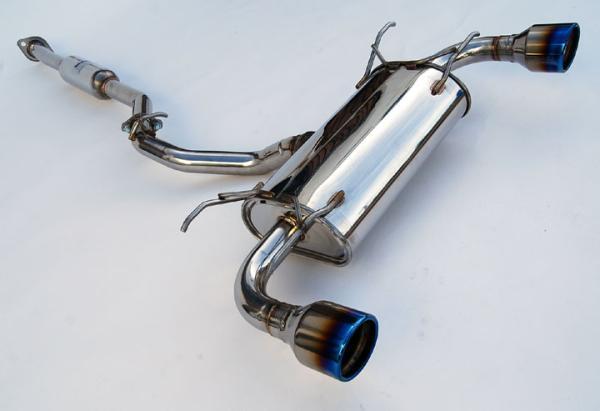 Invidia Subaru BRZ / Scion FRS Q300 w/ Rolled Titanium Tips Cat- Back Exhaust (Blue Edge) - Image 4