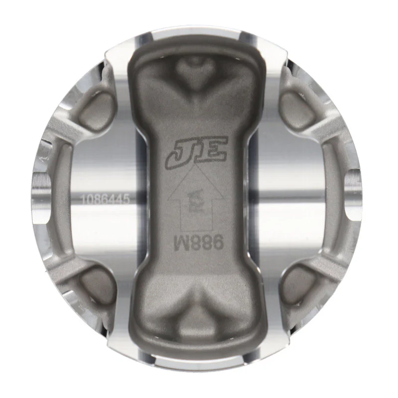 JE Pistons Nissan VR30DDTT 86mm Bore 10.2:1 CR -3cc Dish - Set of 6 - Image 7