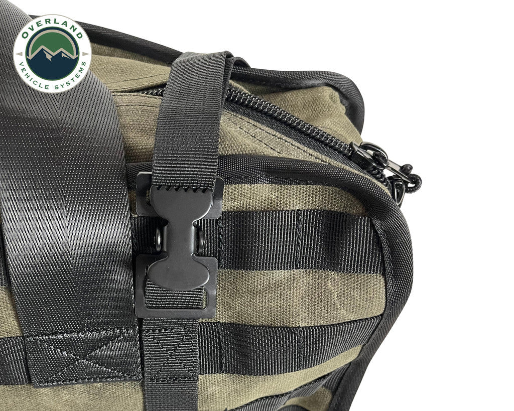 Rallitek Overland Vehicle Systems X RalliTEK Canyon Large Recovery Bag With Handle And Straps - Waxed Canvas - Image 4