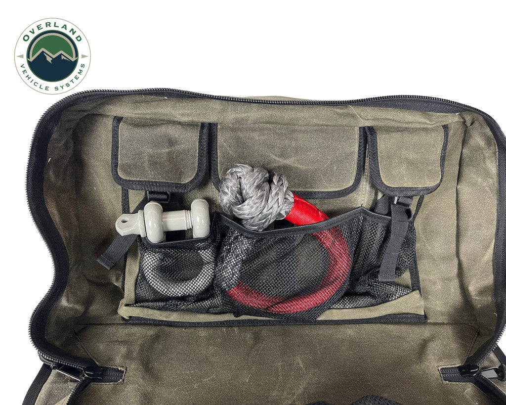 Rallitek Overland Vehicle Systems X RalliTEK Canyon Large Recovery Bag With Handle And Straps - Waxed Canvas - Image 5