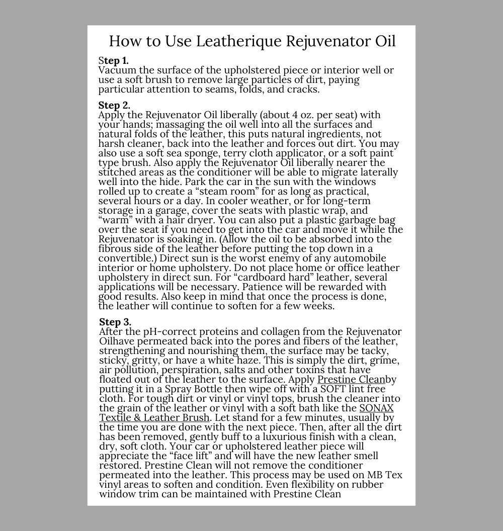 Leatherique Prestine Clean 8oz - Image 4