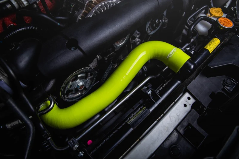 Mishimoto 08-14 Subaru WRX / 08+ STI Silicone Radiator Hose Kit - Neon Yellow - Image 2