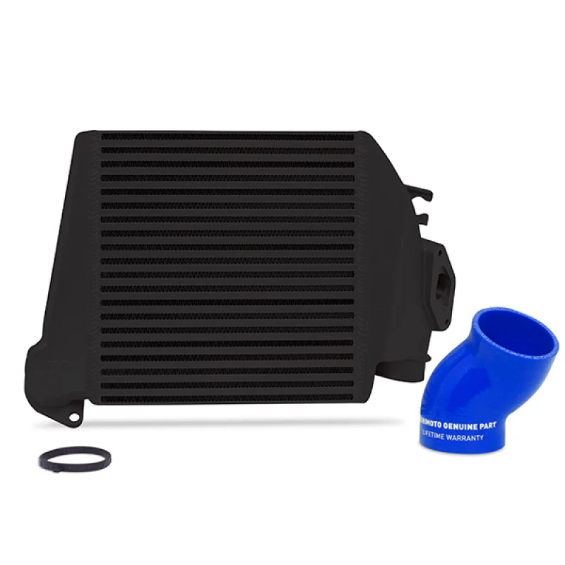Mishimoto 08-14 Subaru WRX Top-Mount Intercooler Kit - Powder Coated Black & Blue Hoses - Image 2