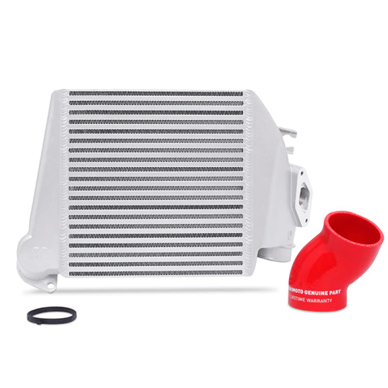 Mishimoto 08-14 Subaru WRX Top-Mount Intercooler Kit - Powder Coated Silver & Red Hoses - Image 2