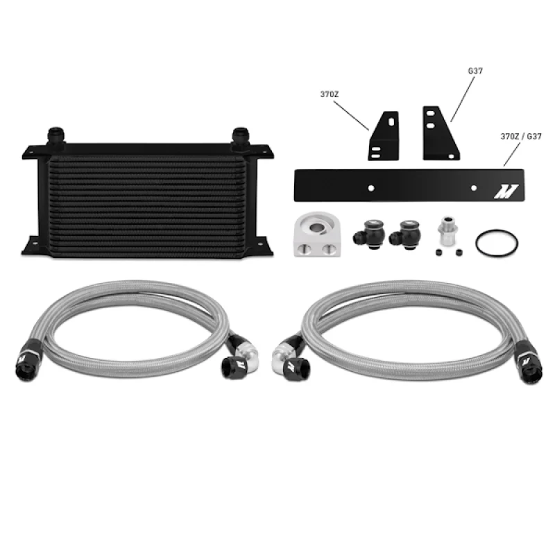 Mishimoto 09+ Nissan 370Z / 08+ Infiniti G37 (Coupe Only) Oil Cooler Kit - Black - Image 14
